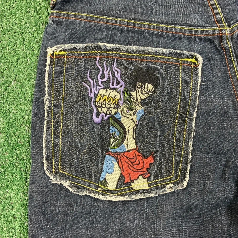 Vintage Red Monkey Company RMC Denim Shorts Martin Ksohoh Samurai Oni 32